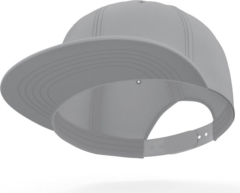 Daxton Store Classic Blank Snapback Flat Bill Visor Hat Cap One Size Adjustable Back - Image 2